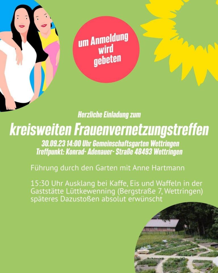 Frauenvernetzungstreffen der Grünen Frauen im Kreis Steinfurt